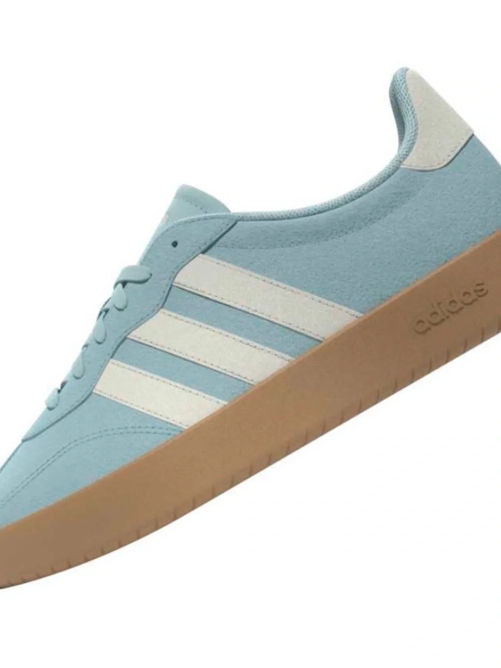 Adidas Light Blue Suede Barreda Women's Sneaker with White Stripes Size 8 NIB